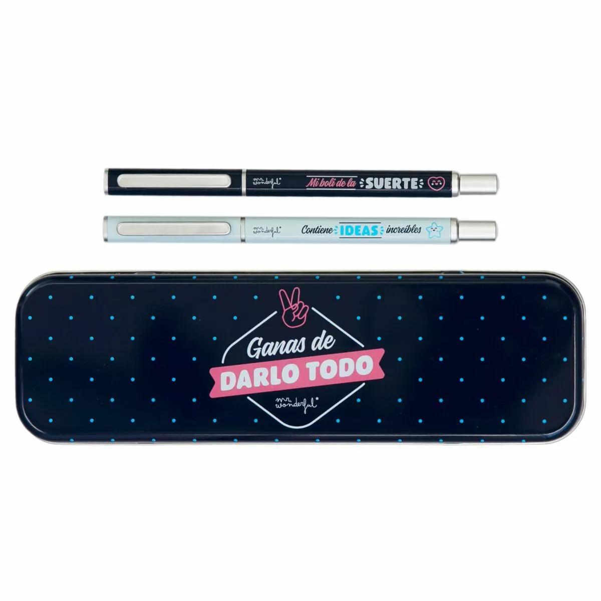 Mr. Wonderful - Set 2 Bolis+ Estuche Con Diseño Y Mensaje Mr Wonderful En Oferta Mr. Wonderful - Set 2 Bolis+ Estuche Con Diseño Y Mensaje Mr Wonderful Barato