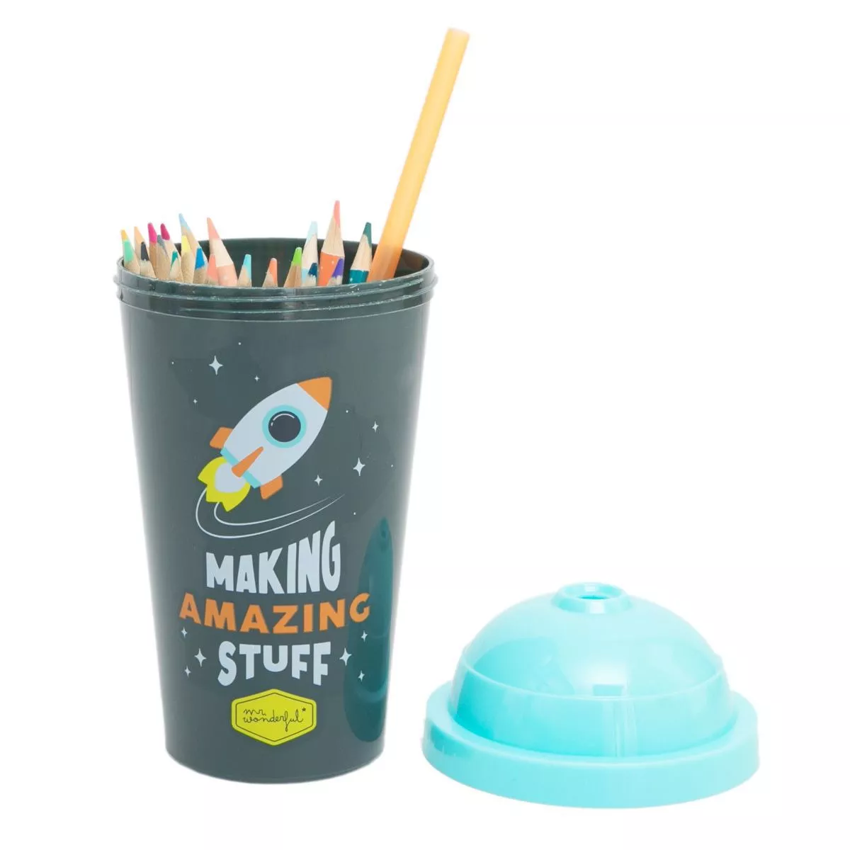 Mr. Wonderful - Set De 24 Lapices De Colores Con Portalapices Con Diseño Y Mensaje Mr Wonderful: Making Amazing Stuf En Oferta Mr. Wonderful - Set De 24 Lapices De Colores Con Portalapices Con Diseño Y Mensaje Mr Wonderful: Making Amazing Stuf Barato