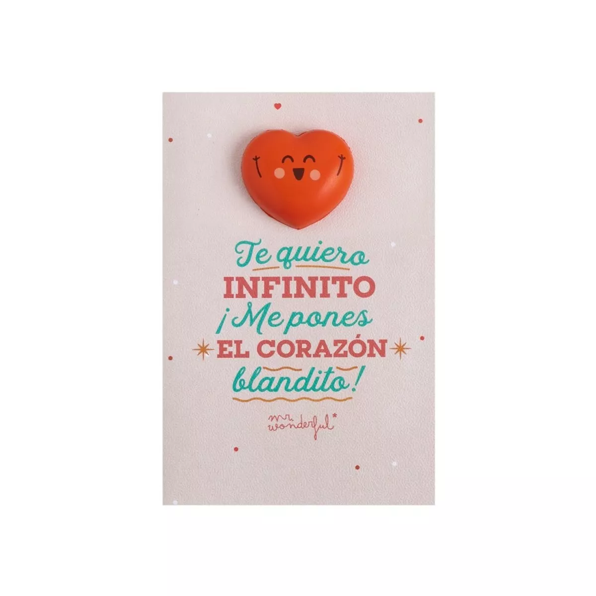 Mr. Wonderful - Tarjeta Con Mensaje Y Diseño Mr Wonderful: Te Quiero Infinito ¡Me Pones El Corazón Blandito! En Oferta Mr. Wonderful - Tarjeta Con Mensaje Y Diseño Mr Wonderful: Te Quiero Infinito ¡Me Pones El Corazón Blandito! Barato