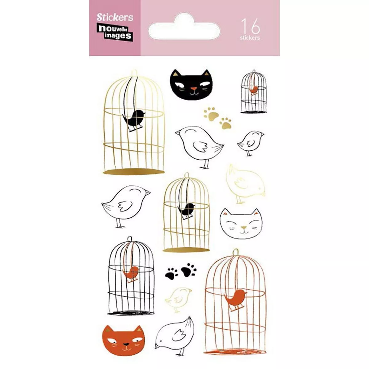 Nouvelles Images Sa - Stickers Nouvelles Images Jaulas, Pájaros Y Gatos En Oferta Nouvelles Images Sa - Stickers Nouvelles Images Jaulas