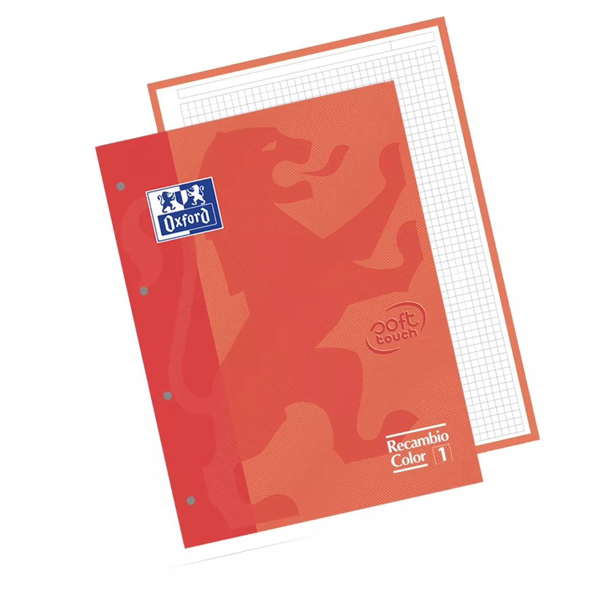 Oxford - Recambio Encolado Microperforado Soft Touch Vivos Tamaño A4 80 Hojas Cuadrícula 5x5 Mm barato
