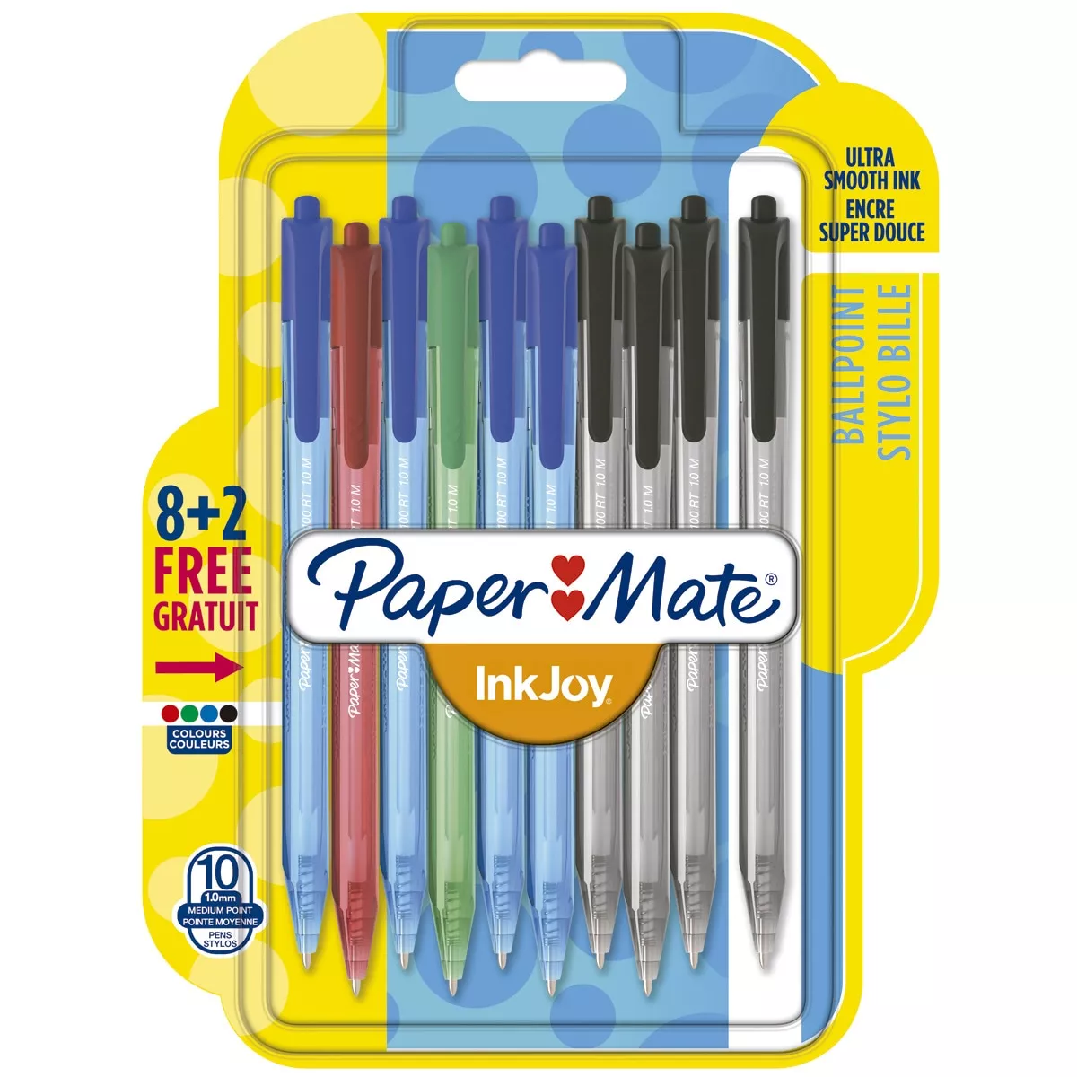Paper Mate - Pack De 10 Bolígrafos Inkjoy 100Rt Colores Surtidos En Oferta Paper Mate - Pack De 10 Bolígrafos Inkjoy 100Rt Colores Surtidos Barato