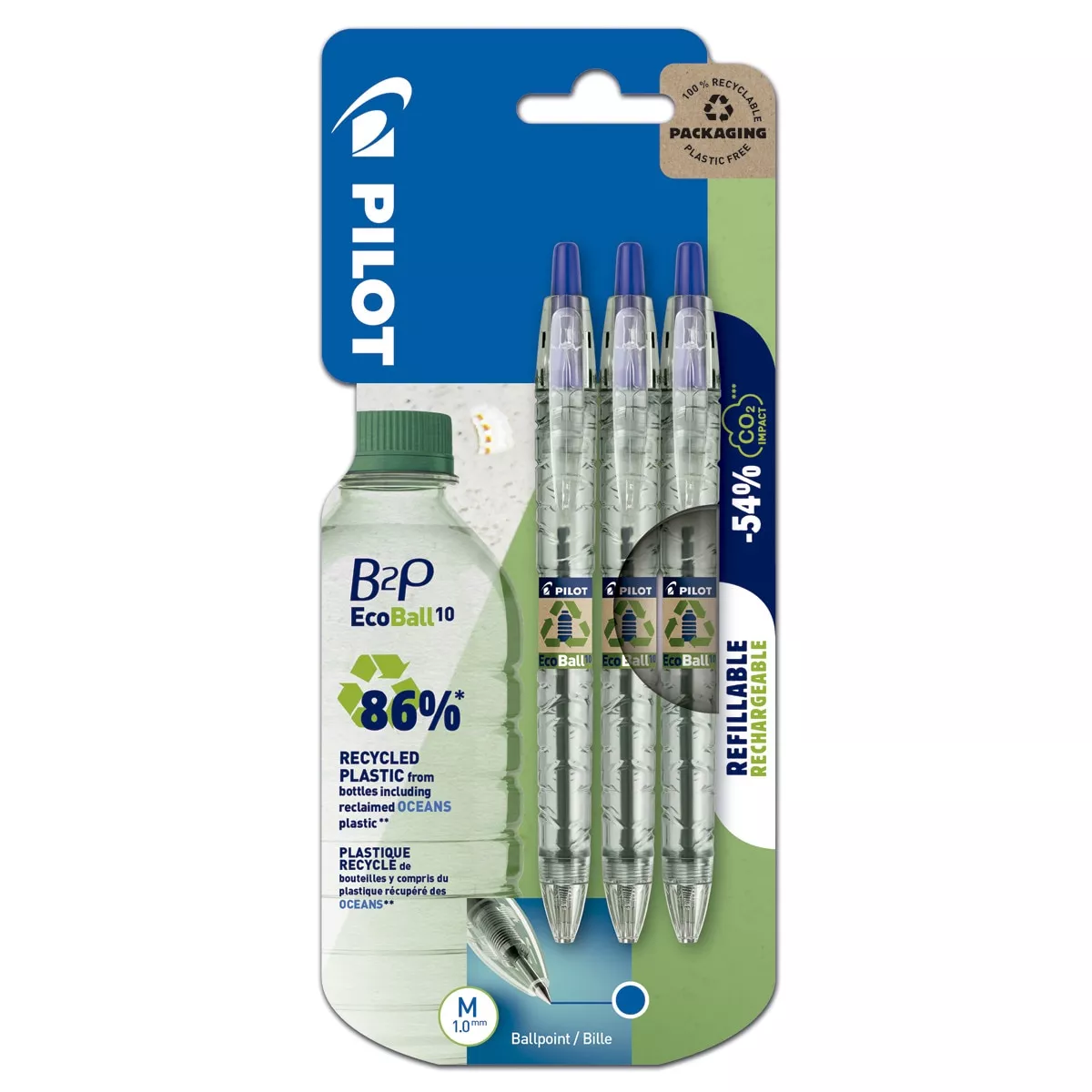 Pilot - Bolígrafo Recargable Ecológico Ecoball Azul En Oferta Pilot - Bolígrafo Recargable Ecológico Ecoball Azul Barato