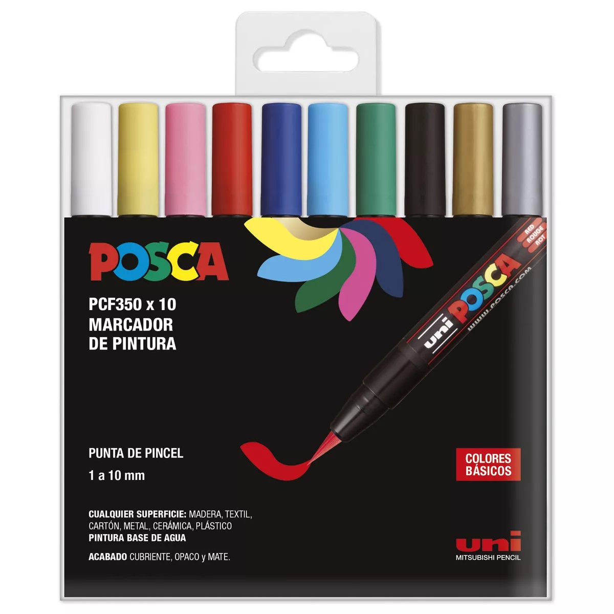 Posca - Estuche 10 Unidades De Marcadores De Pintura A Base De Agua 1-10 Mm. Punta De Pincel Pcf-350 Uni Colores Surtidos. En Oferta Posca - Estuche 10 Unidades De Marcadores De Pintura A Base De Agua 1-10 Mm. Punta De Pincel Pcf-350 Uni Colores Surtidos. Barato