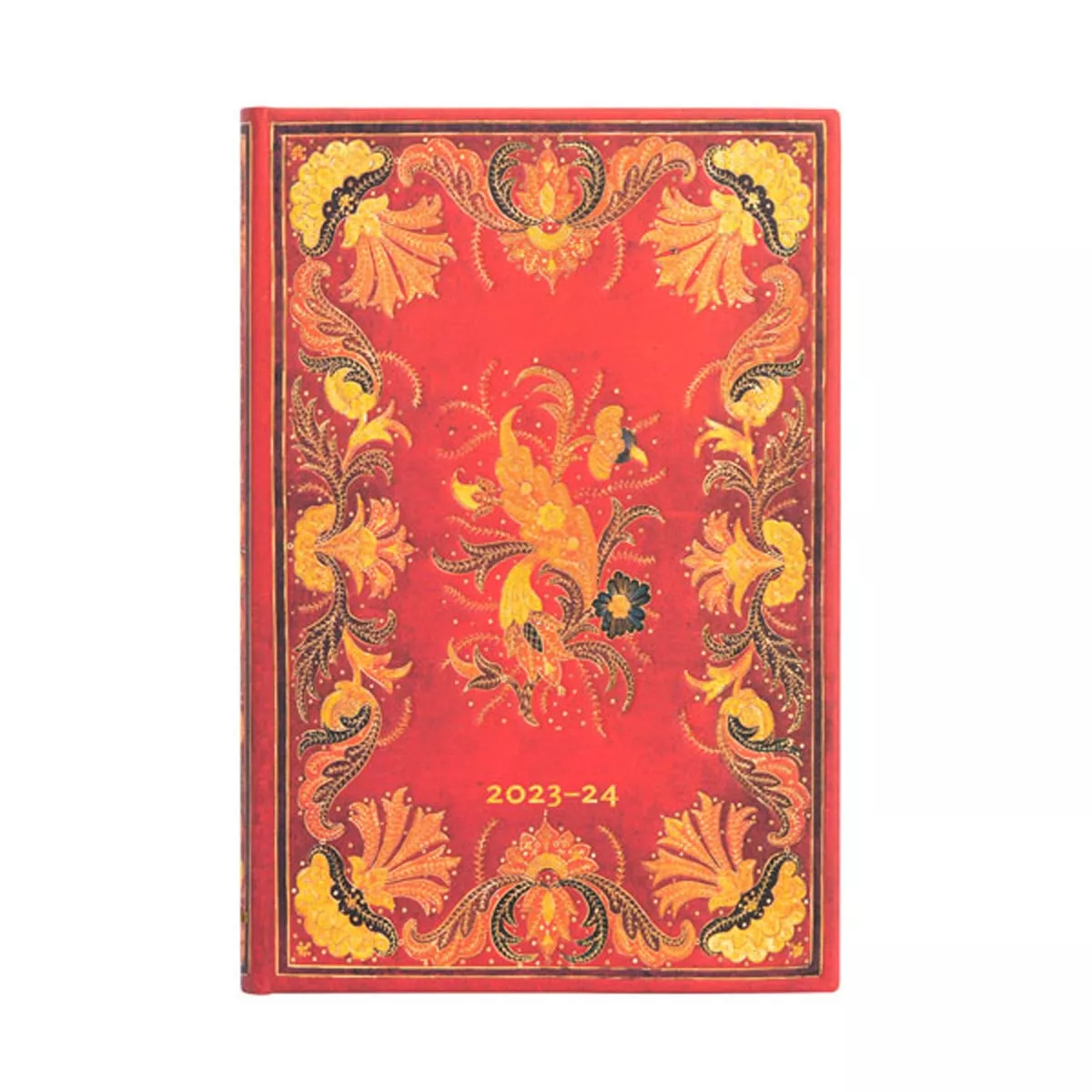 Paperblanks - Agenda De 18M (Jul 23 - Dic 24) Fiammetta Mini(9,5 X 14Cm) Horizontal Semana Vista Y Cierre Con Banda Elástica Rojos Y Dorados Español En Oferta Paperblanks - Agenda De 18M (Jul 23 - Dic 24) Fiammetta Mini(9