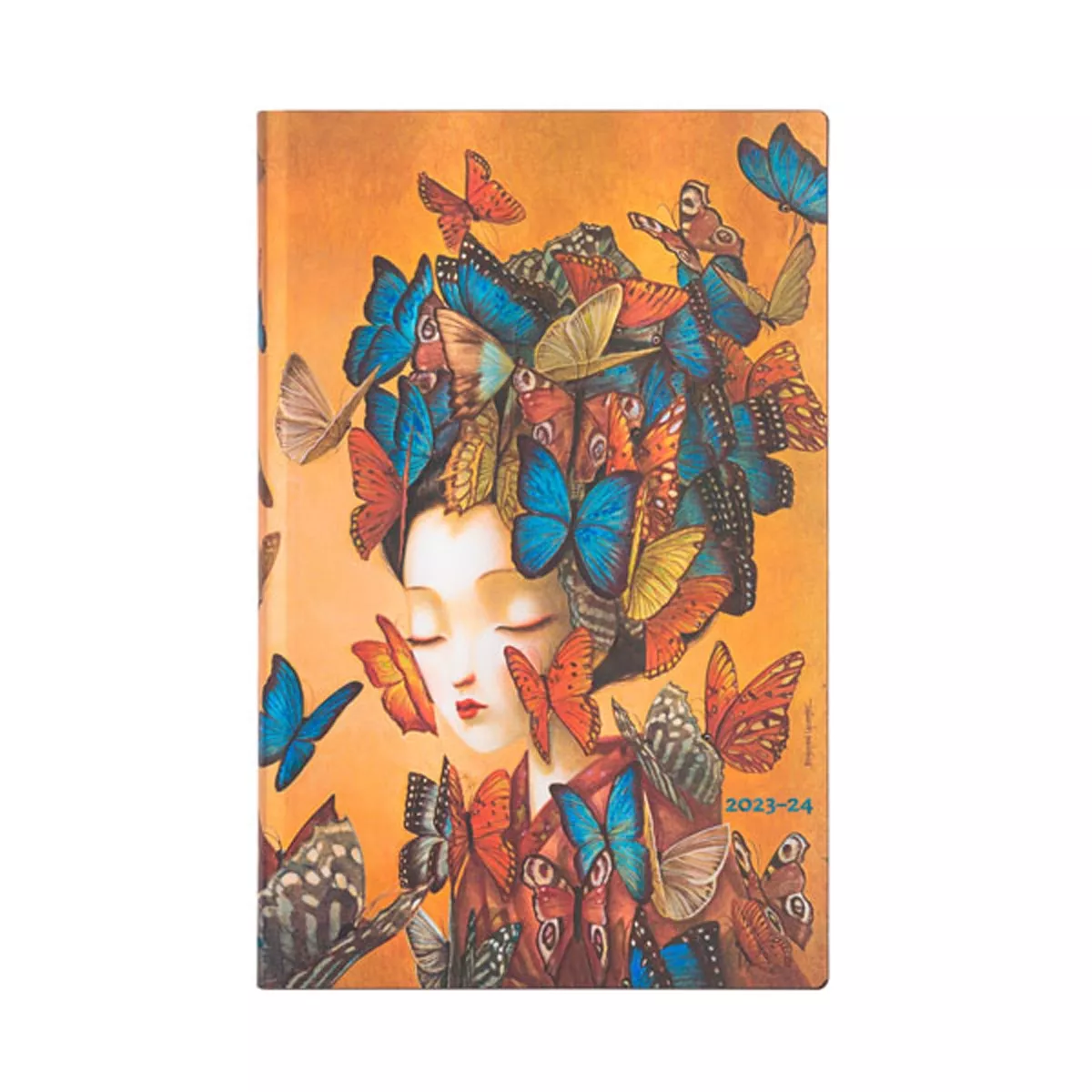 Paperblanks - Agenda Flexi De 18 Meses (Jul 23 - Dic 24) Madama Butterfly Maxi(13,5 X 21Cm) Vertical Semana Vista Multicolor Inglés En Oferta Paperblanks - Agenda Flexi De 18 Meses (Jul 23 - Dic 24) Madama Butterfly Maxi(13