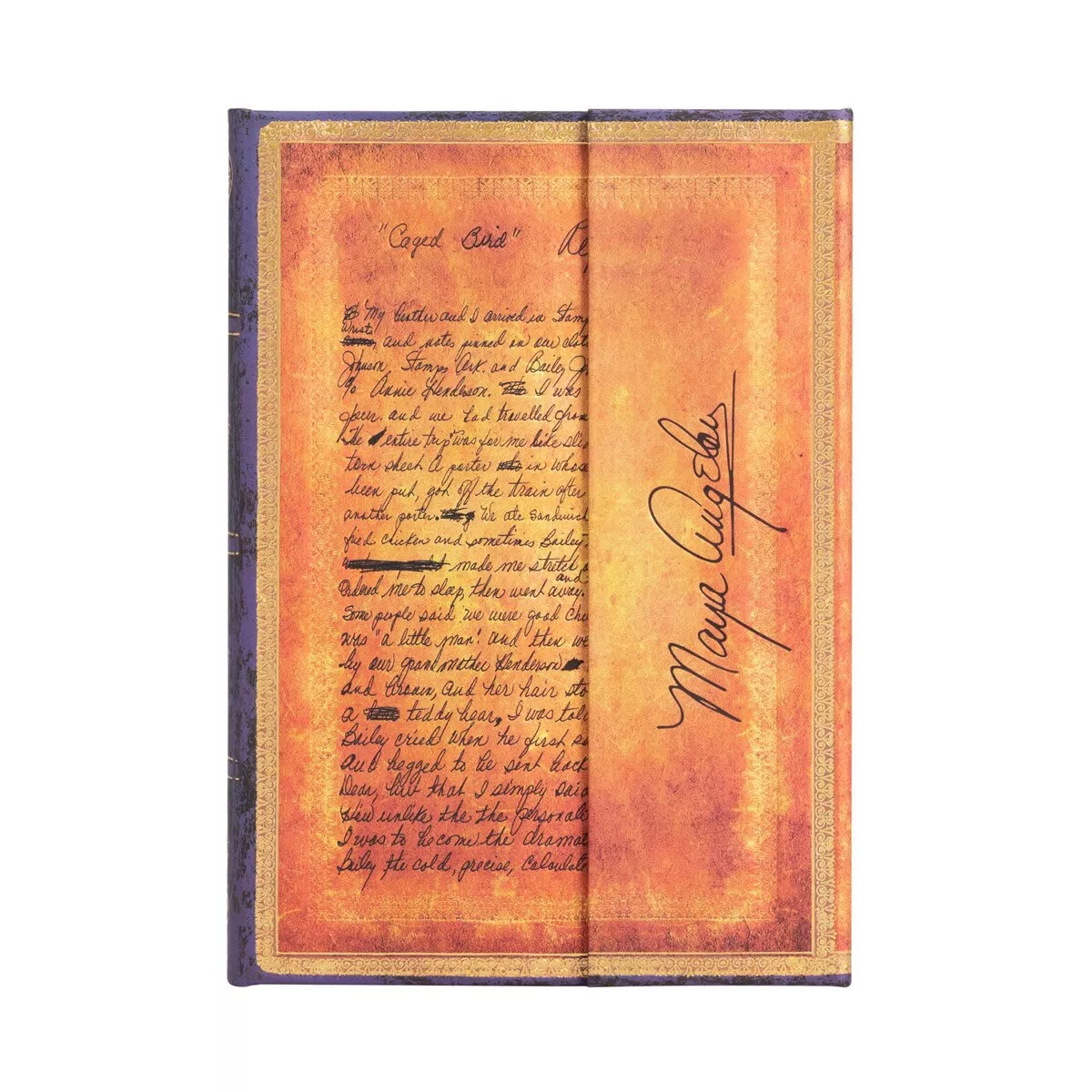 Paperblanks - Libreta Angelou, Yo Sé Por Qué Canta El Pájaro Enjaulado Midi (130X180X22Mm) Rayada De 144 Pag Y Cierre Con Solapa Magnética Multicolor En Oferta Paperblanks - Libreta Angelou