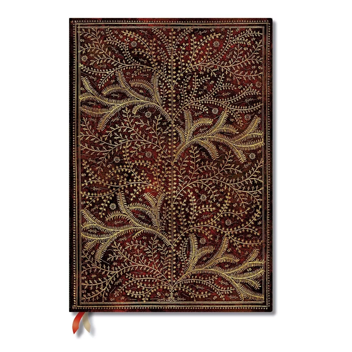 Paperblanks - Libreta Grande Liso Cierre Con Banda Elástica Bosque Silvestre Rojos Y Dorados barato