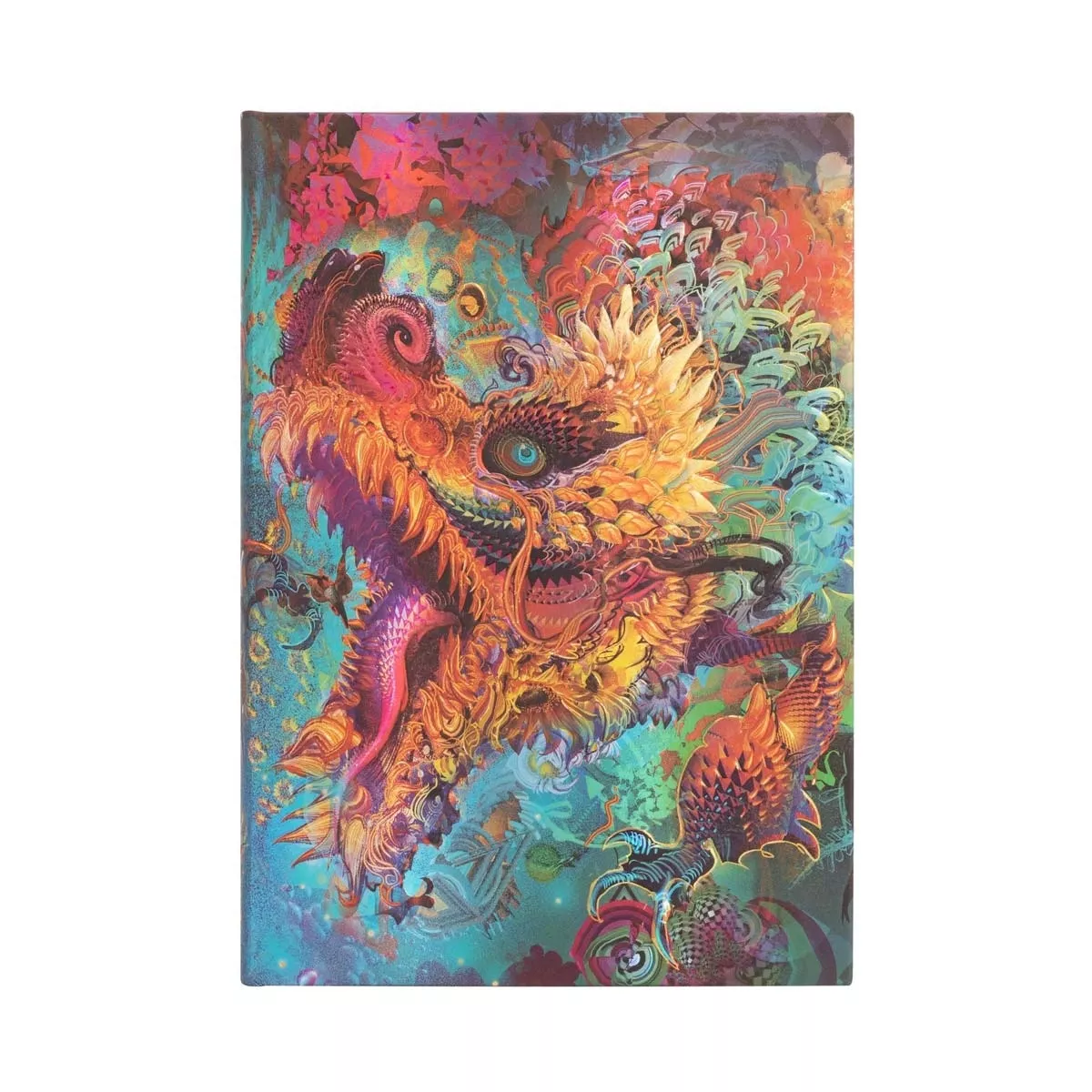 Paperblanks - Libreta Midi Rayado Horizontal Cierre Con Banda Elástica Dragón Cromático Multicolor barato
