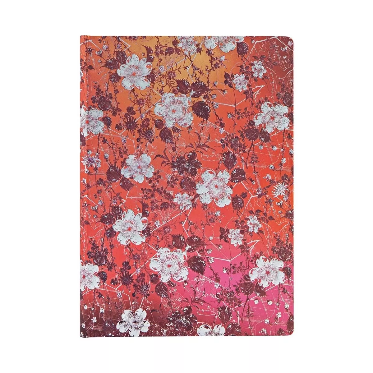 Paperblanks - Libreta Midi Rayado Horizontal Cierre Con Banda Elástica Sakura Rosas Y Plateados barato