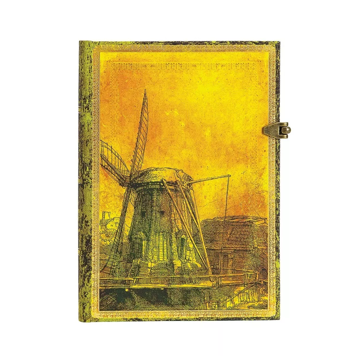 Paperblanks - Libreta Midi Rayado Horizontal Cierre Con Broche 350 Aniversario De Rembrandt Amarillos Y Verdes En Oferta Paperblanks - Libreta Midi Rayado Horizontal Cierre Con Broche 350 Aniversario De Rembrandt Amarillos Y Verdes Barato