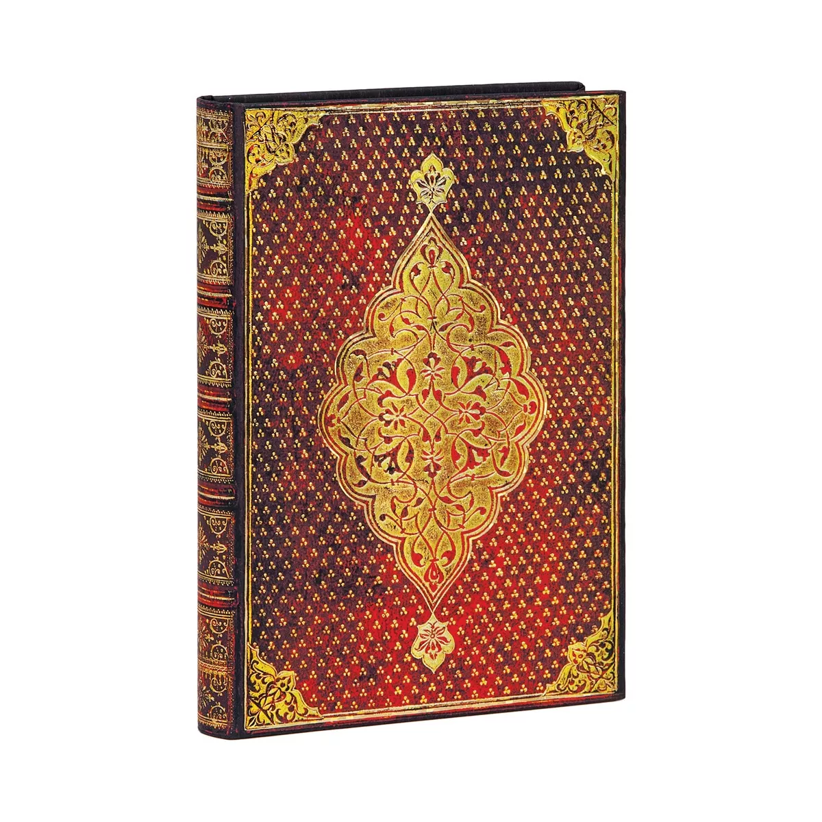 Paperblanks - Libreta Trifolio Dorado Midi (130×180) Rayada Rojo barato
