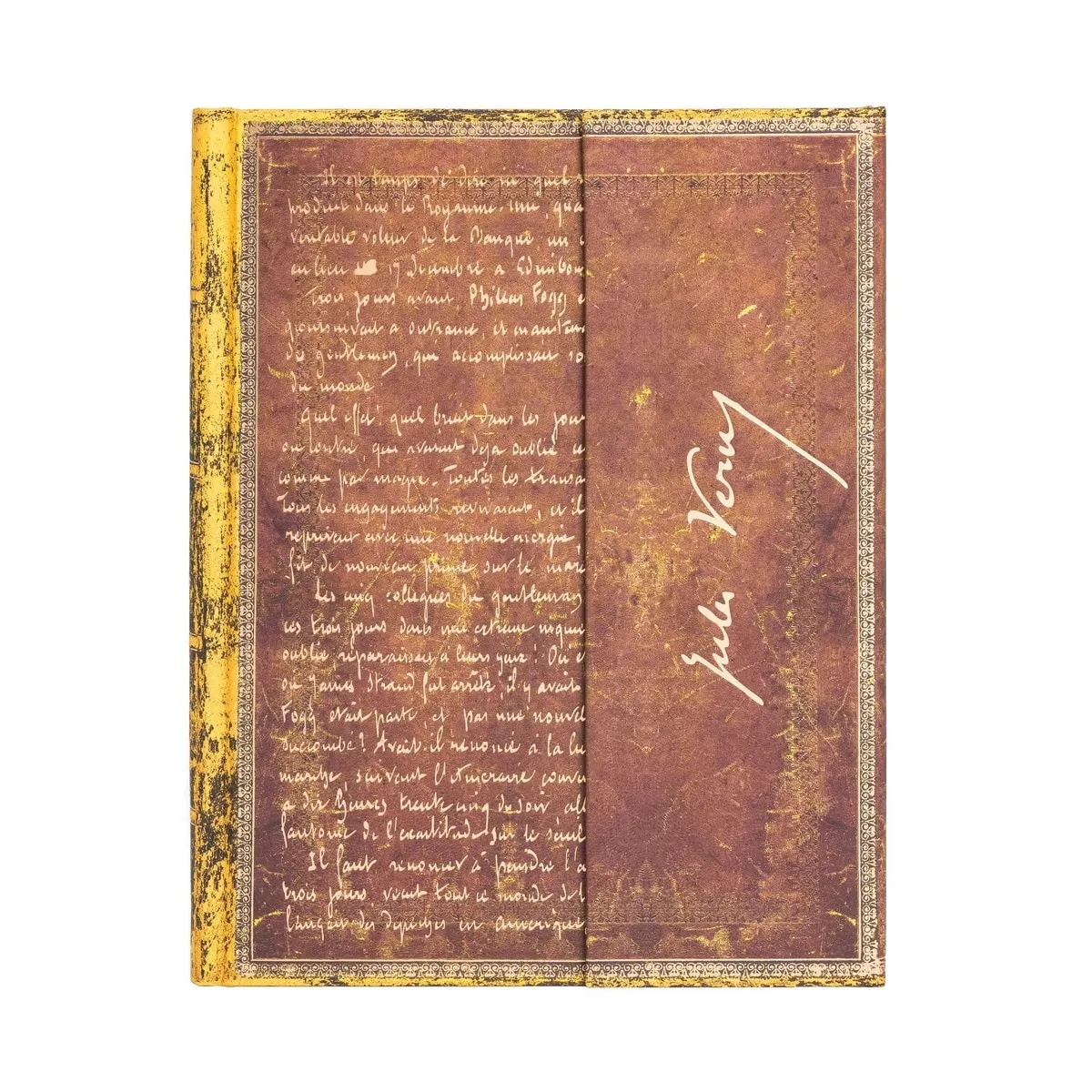 Paperblanks - Libreta Verne, La Vuelta Al Mundo Ultra 180 × 230 Rayada Marrón En Oferta Paperblanks - Libreta Verne
