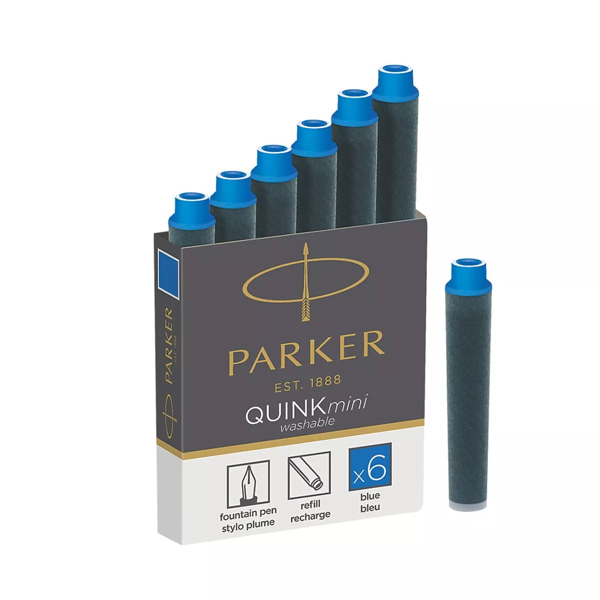Parker - Caja De 6 Cartuchos Cortos Azul En Oferta Parker - Caja De 6 Cartuchos Cortos Azul Barato