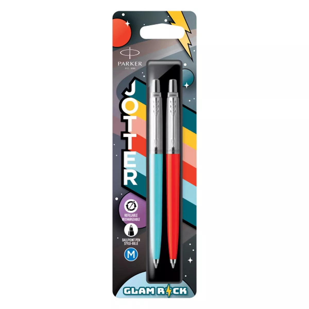 Parker - Pack 2 Bolígrafos Jotter Originals Glam Bermellón Y Azul En Oferta Parker - Pack 2 Bolígrafos Jotter Originals Glam Bermellón Y Azul Barato
