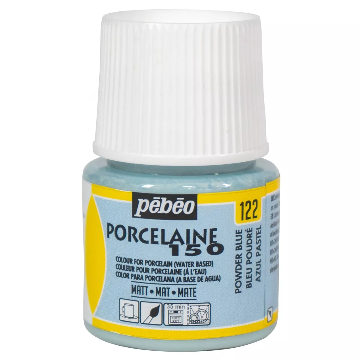 Pebeo - Bote Pintura Porcelana Al Agua Acabado Mate 45ml Azul Pastel. barato
