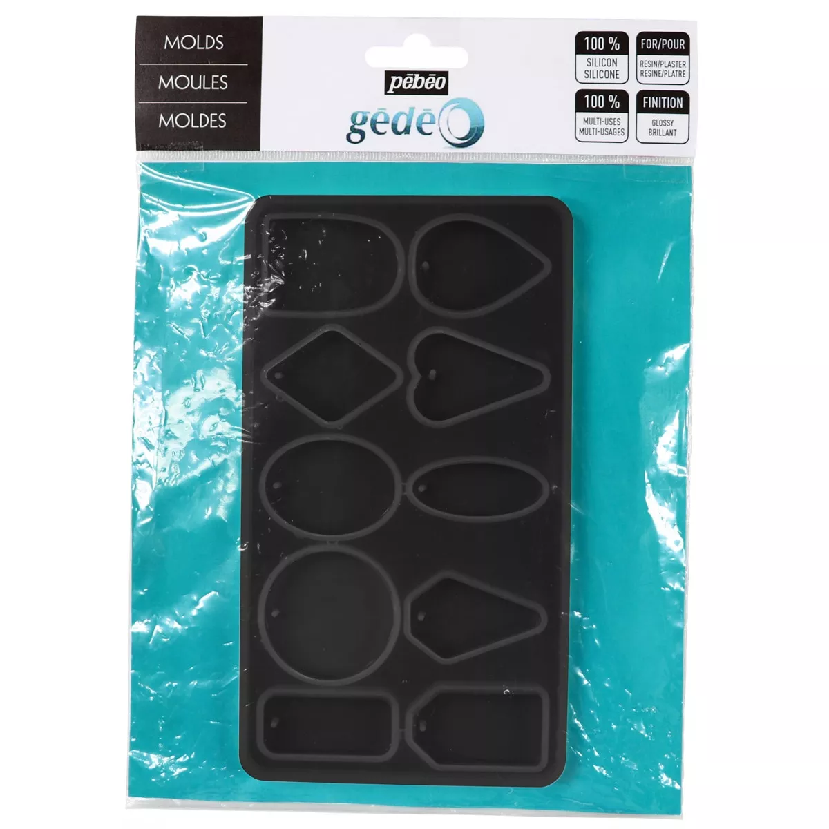 Pebeo - Molde De Silicona Facil Desmoldado Adecuado Para Resina Gedeo Negro. barato