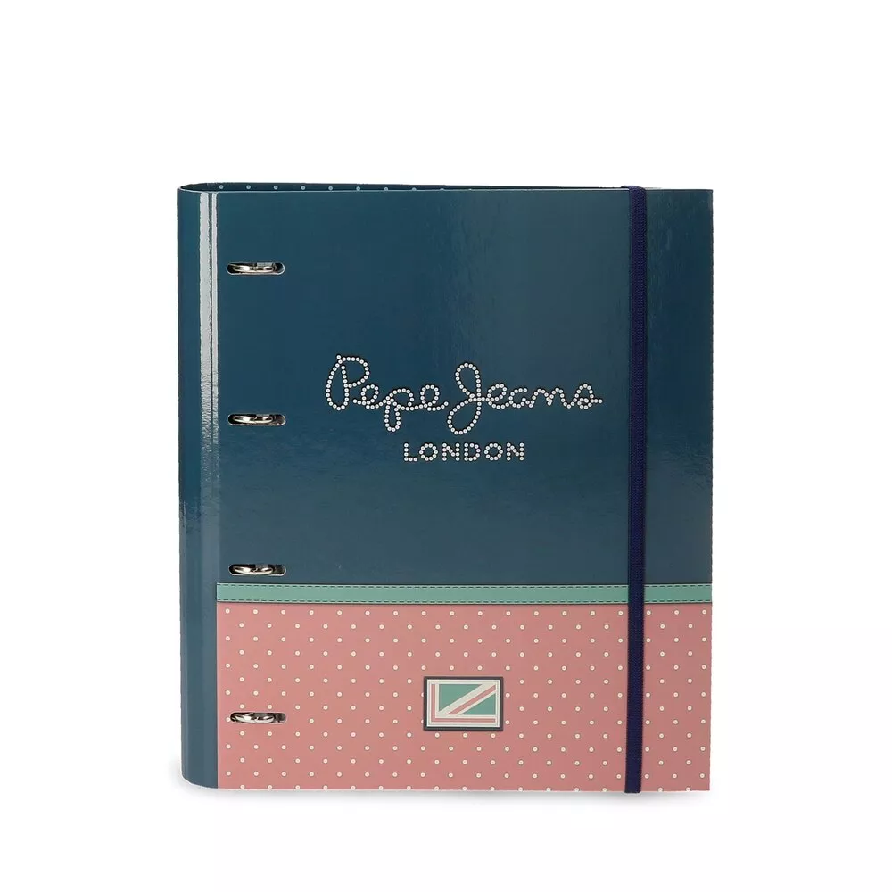 Pepe Jeans - Carpeta De Cuatro Anillas Laila Con Goma Y Recambio En Oferta Pepe Jeans - Carpeta De Cuatro Anillas Laila Con Goma Y Recambio Barato