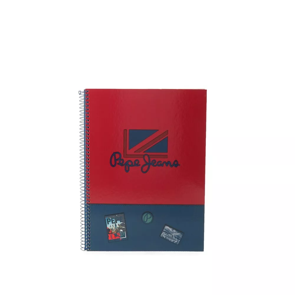 Pepe Jeans - Cuaderno A4 Chest 120 Hojas En Rojo barato