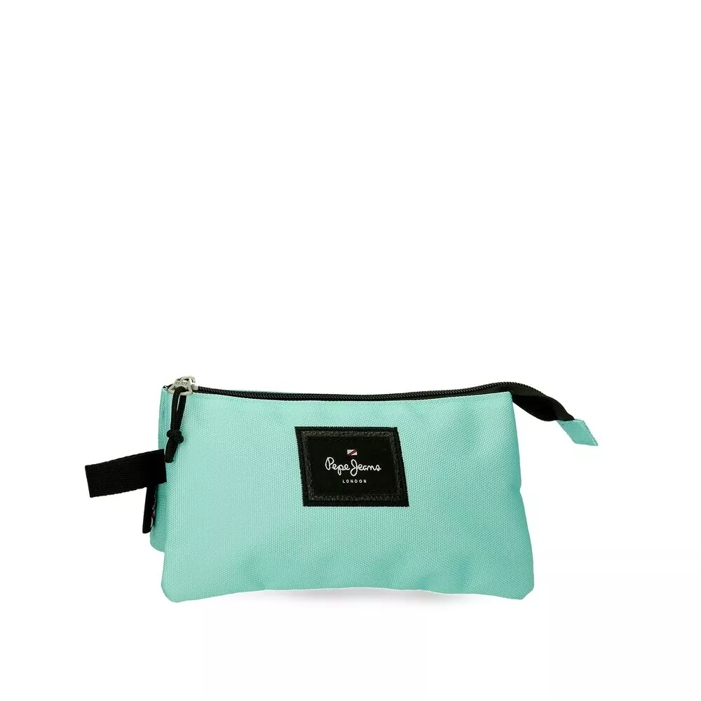 Pepe Jeans - Estuche Aris Colorful Con Tres Compartimentos Color Aguamarina barato