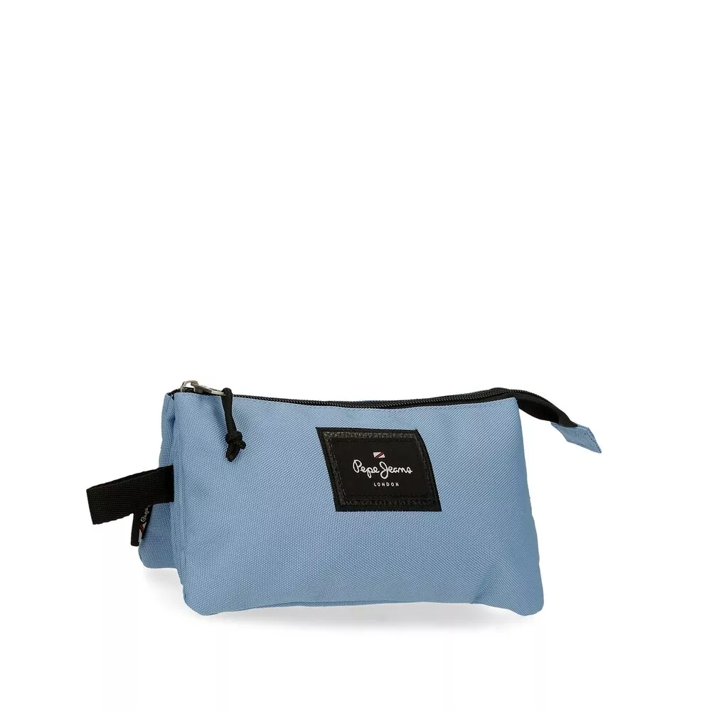 Pepe Jeans - Estuche Aris Colorful Con Tres Compartimentos Color Azul barato