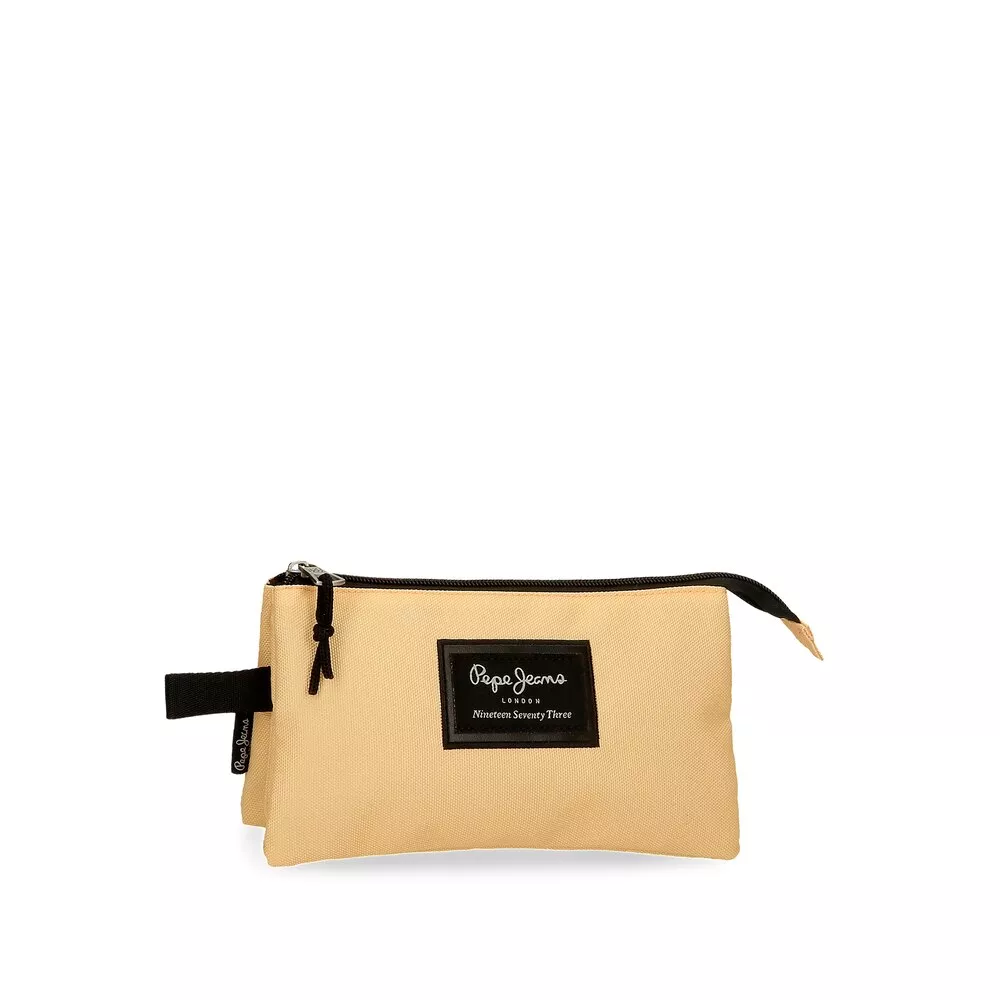 Pepe Jeans - Estuche Aris Colorful Con Tres Compartimentos En Amarillo Pastel barato