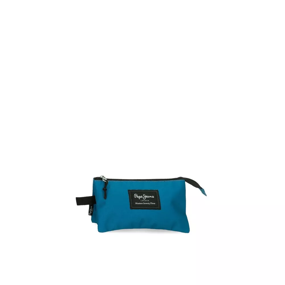 Pepe Jeans - Estuche Aris Colorful Con Tres Compartimentos En Azul barato