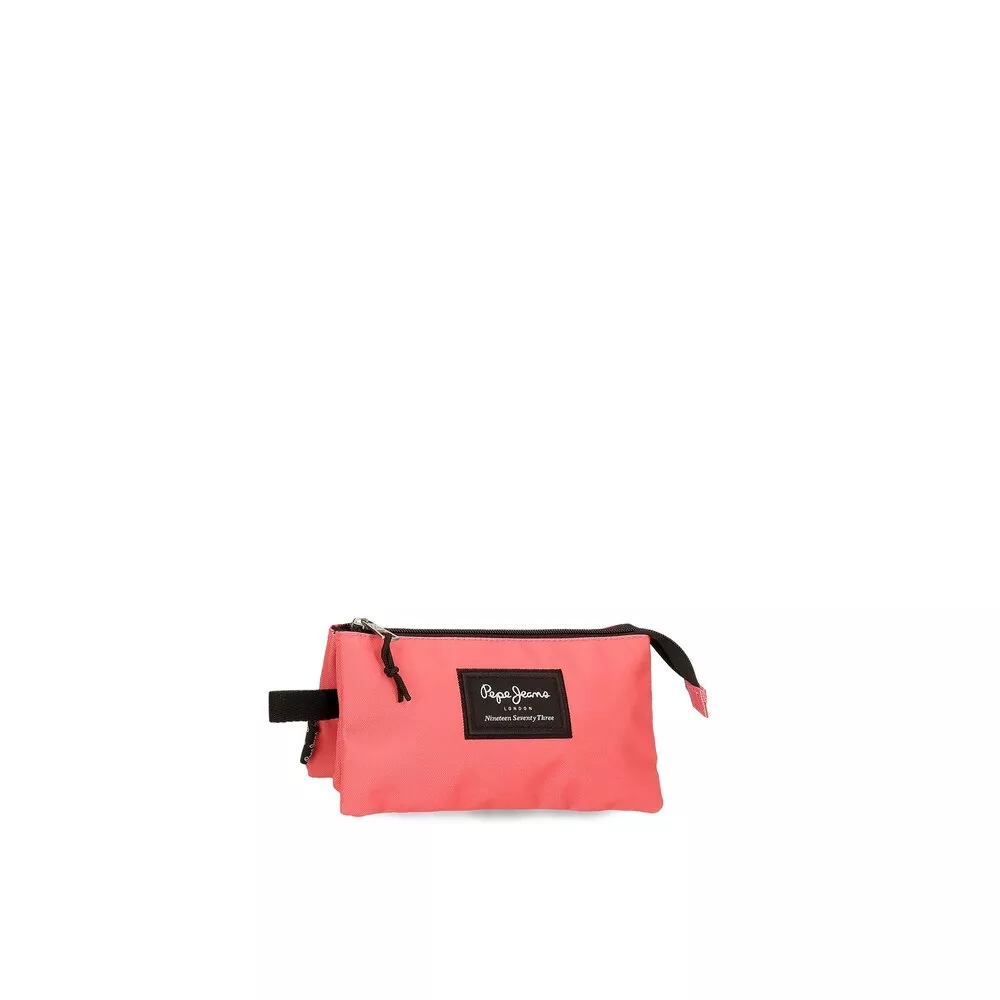 Pepe Jeans - Estuche Aris Colorful Con Tres Compartimentos En Coral barato