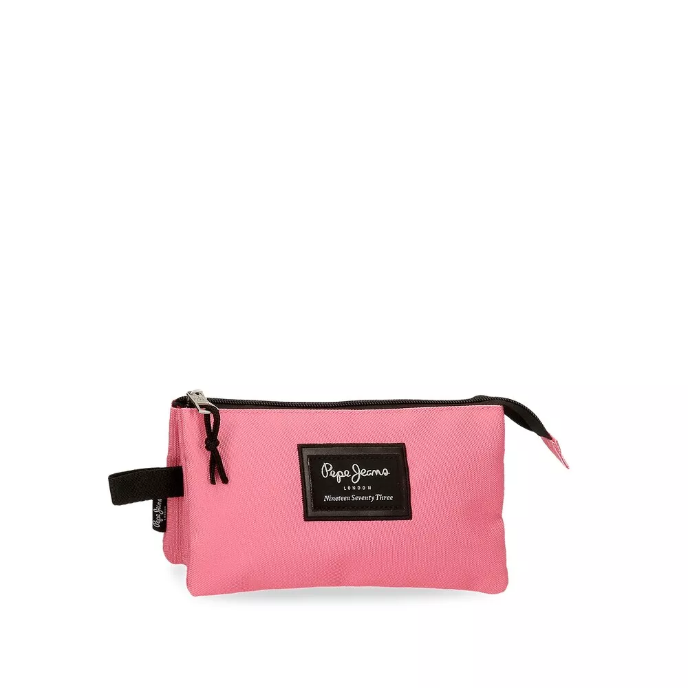 Pepe Jeans - Estuche Aris Colorful Con Tres Compartimentos En Fucsia barato