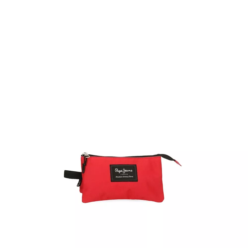 Pepe Jeans - Estuche Aris Colorful Con Tres Compartimentos En Rojo barato