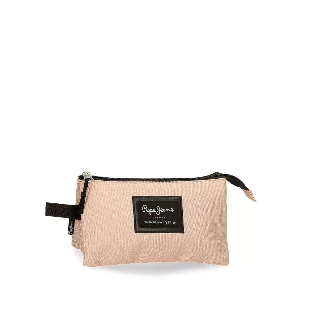 Pepe Jeans - Estuche Aris Colorful Con Tres Compartimentos En Rosa Palo barato