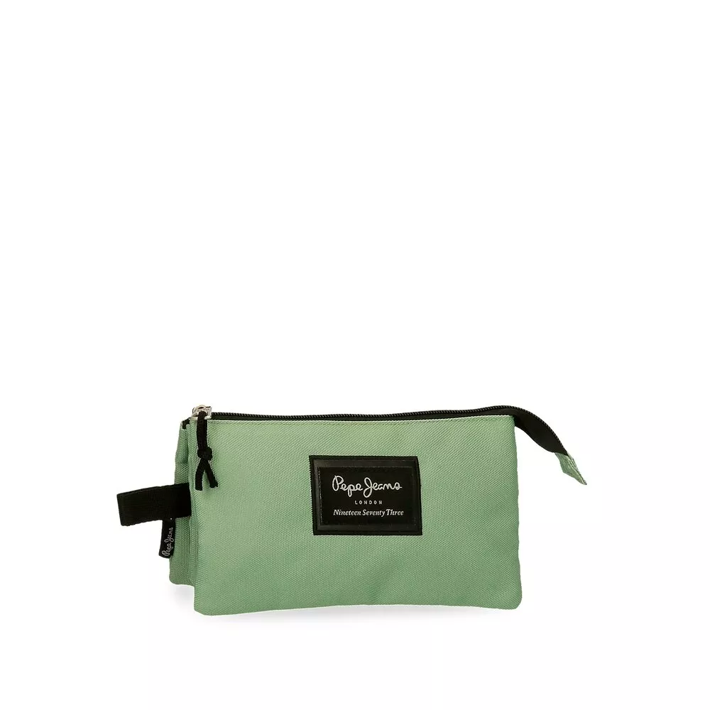 Pepe Jeans - Estuche Aris Colorful Con Tres Compartimentos En Verde Claro barato