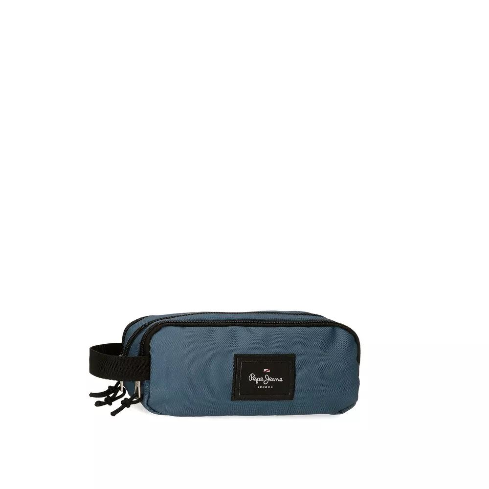 Pepe Jeans - Estuche Aris Evergreen Con Tres Compartimentos Color Azul Denim barato