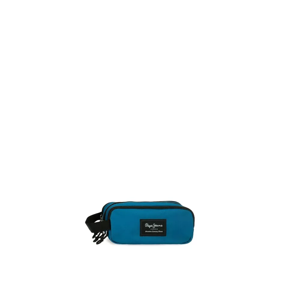 Pepe Jeans - Estuche Aris Evergreen Con Tres Compartimentos En Azul barato