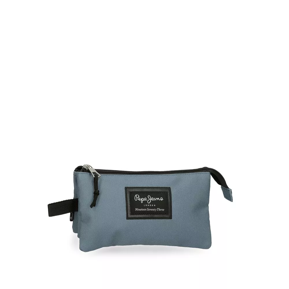 Pepe Jeans - Estuche Aris Evergreen Con Tres Compartimentos En Denim barato