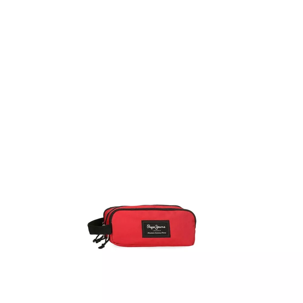 Pepe Jeans - Estuche Aris Evergreen Con Tres Compartimentos En Rojo barato