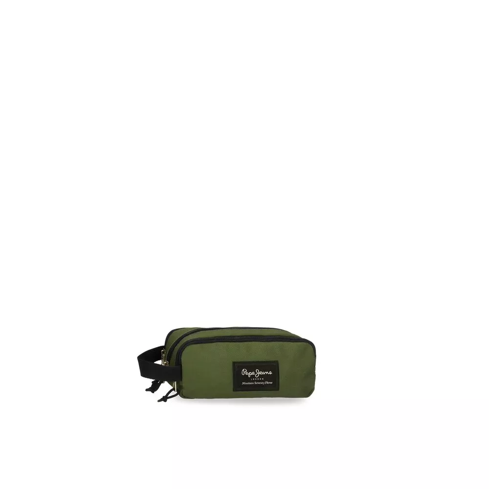 Pepe Jeans - Estuche Aris Evergreen Con Tres Compartimentos En Verde Oscuro barato