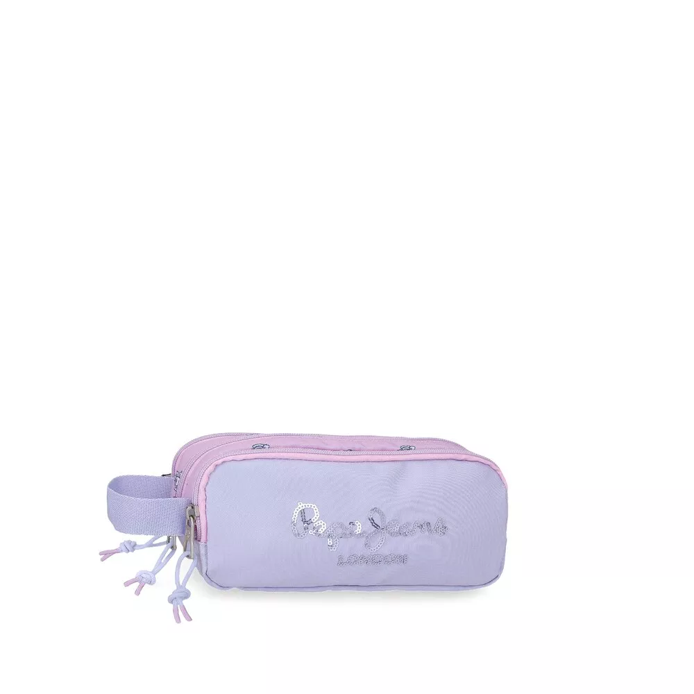 Pepe Jeans - Estuche Becca Con Tres Compartimentos Color Morado barato
