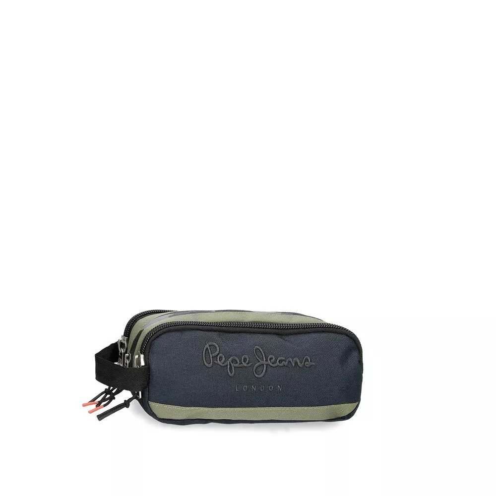 Pepe Jeans - Estuche Cromwell Con Tres Compartimentos Color Negro barato