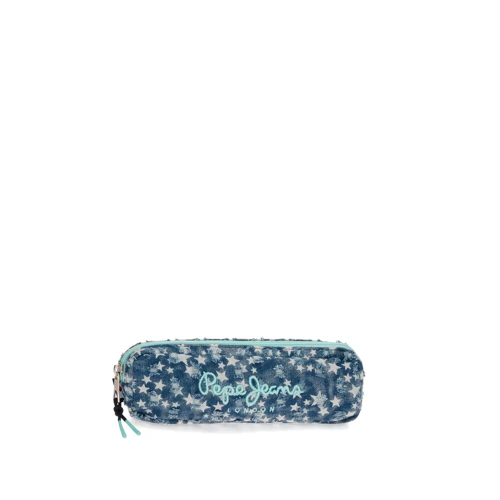 Pepe Jeans - Estuche Escolar Denim Star En Color Azul barato