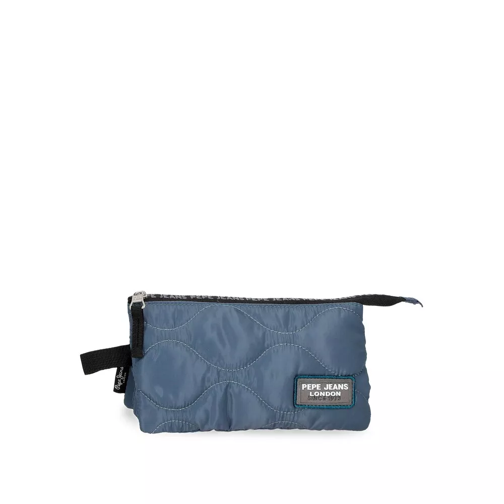 Pepe Jeans - Estuche Orson Con Tres Compartimentos En Azul Marino barato