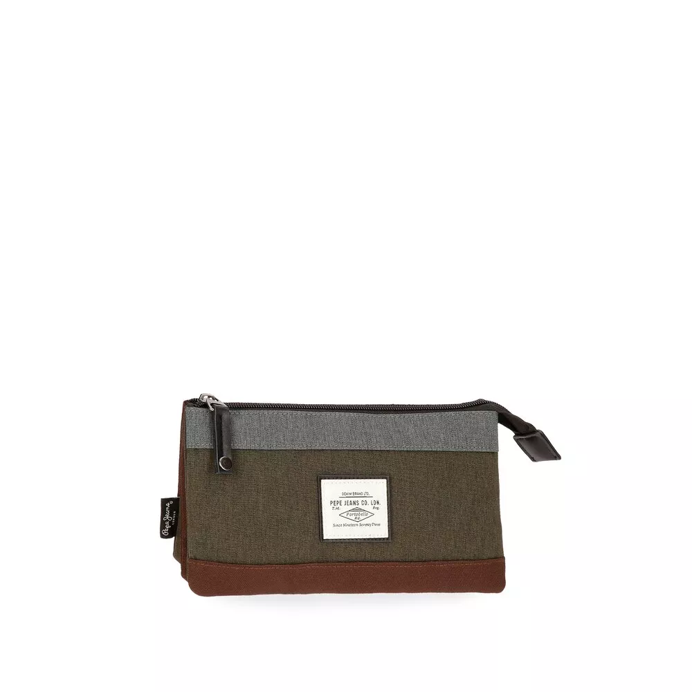 Pepe Jeans - Estuche Roy Verde Con Tres Compartimentos barato