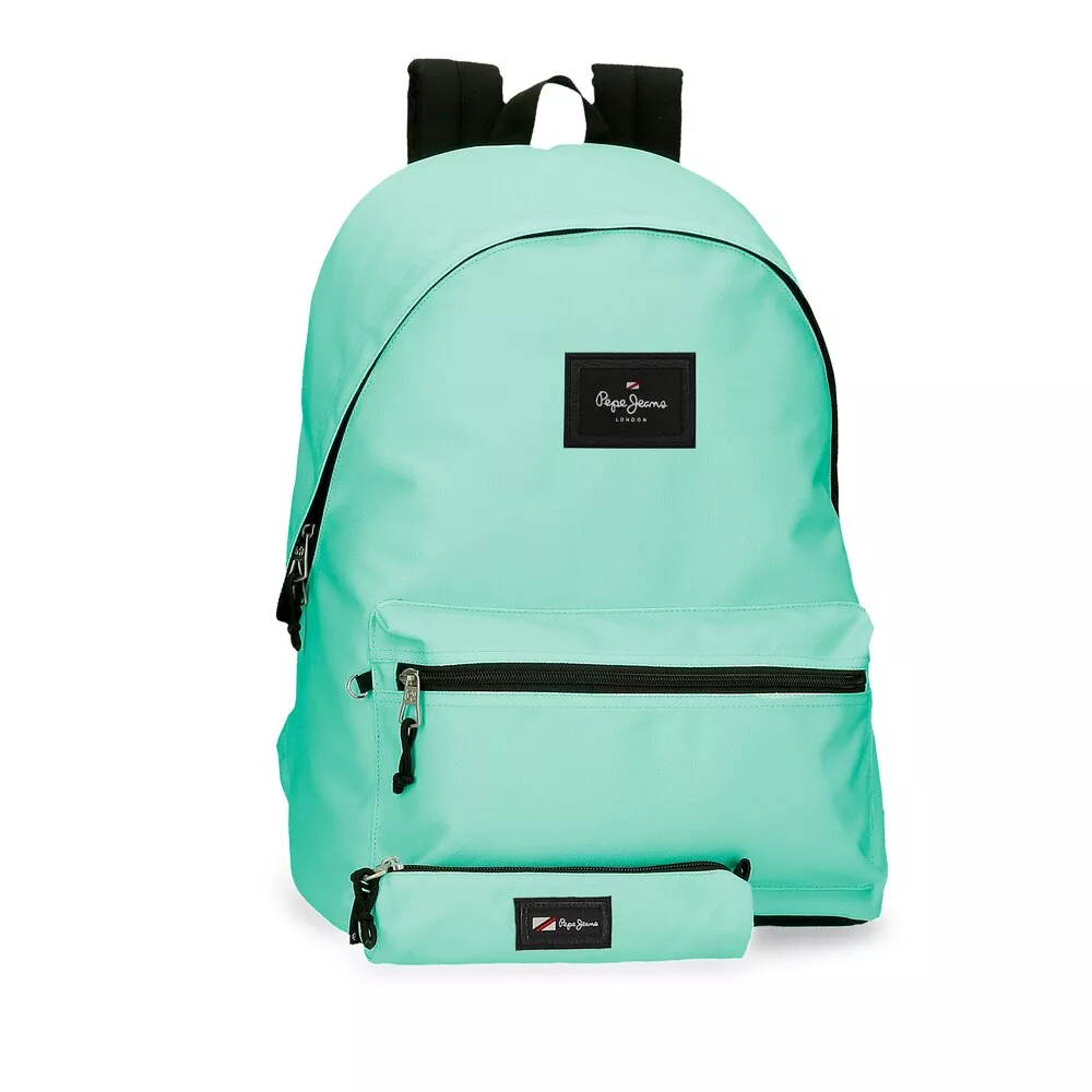 Pepe Jeans - Mochila Aris Con Estuche Escolar Color Aguamarina barato