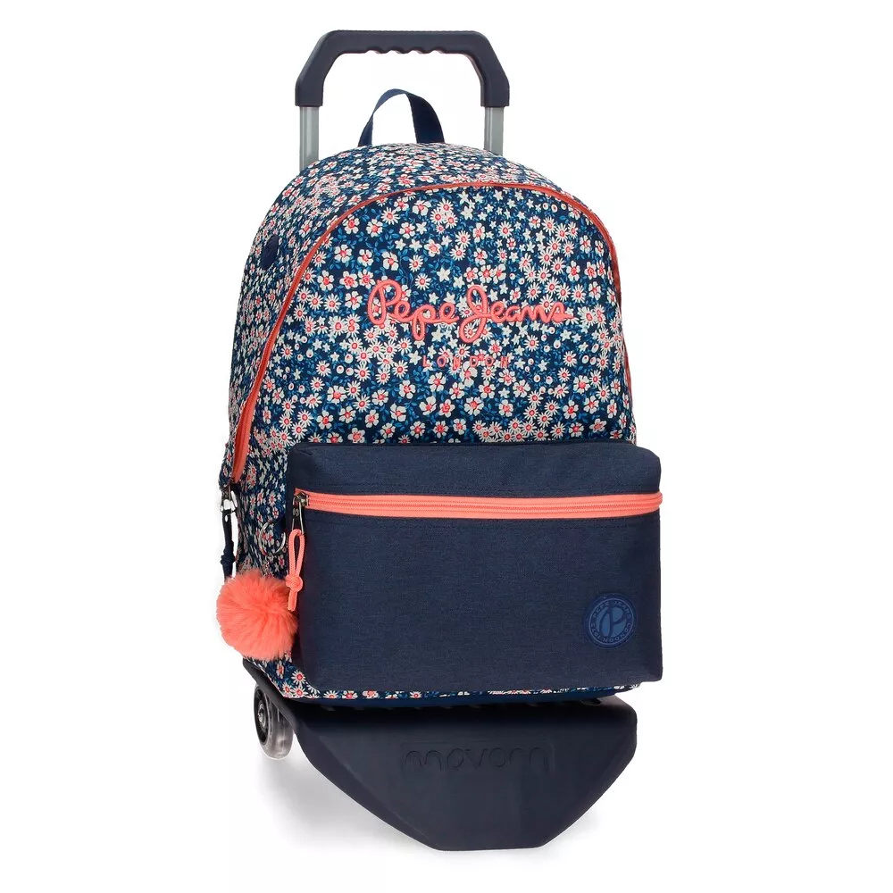 Pepe Jeans - Mochila Con Ruedas Leslie Con Bolsillo Con Interior Para Tablet barato