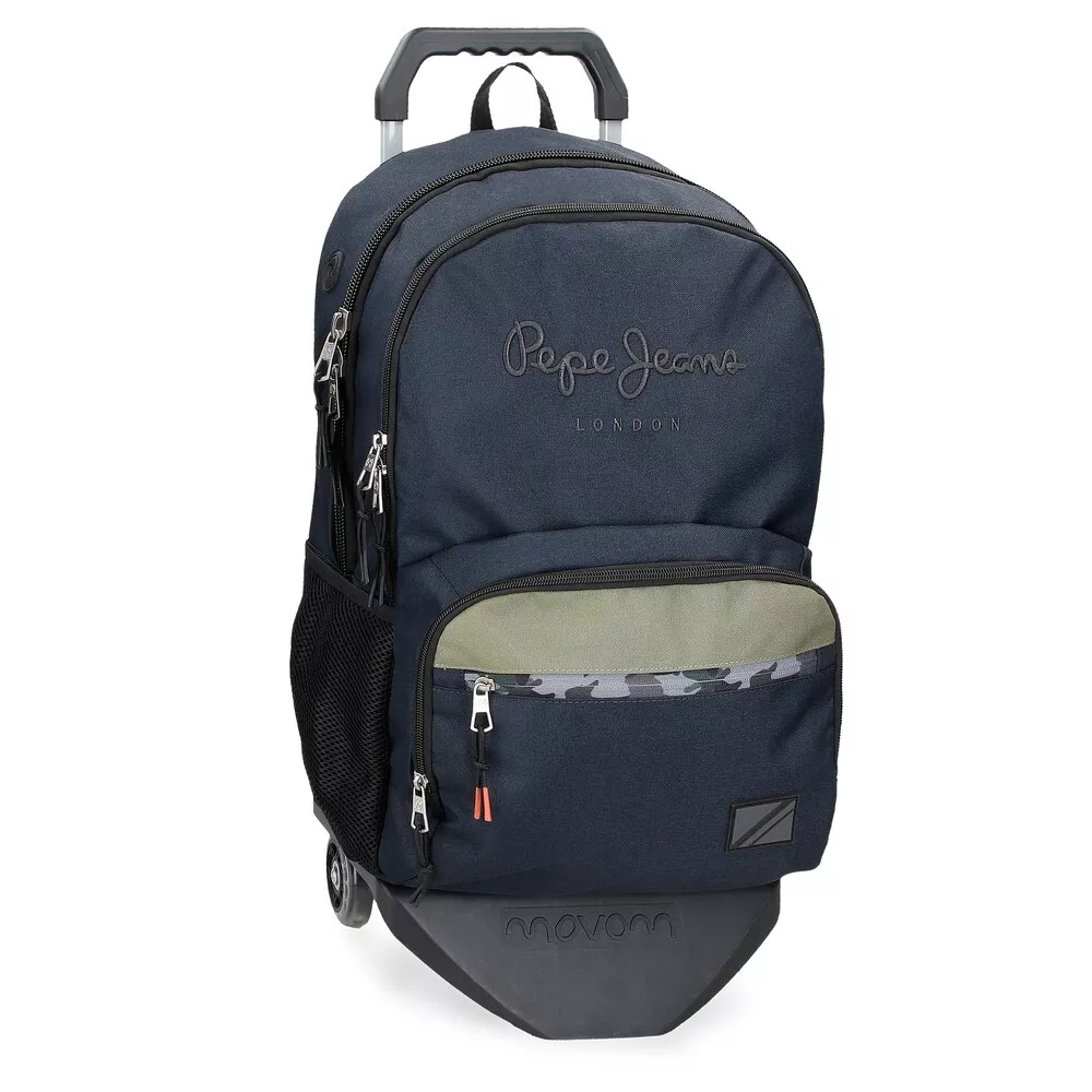 Pepe Jeans - Mochila Cromwell Adaptable A Carro Y Dos Compartimentos Color Negro barato