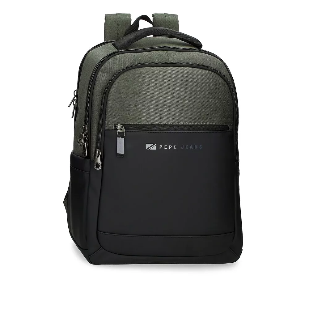 Pepe Jeans - Mochila De Hombre Jarvis Verde Tres Compartimentos Adaptable Para Portátil 15,6´´ Y Tablet En Oferta Pepe Jeans - Mochila De Hombre Jarvis Verde Tres Compartimentos Adaptable Para Portátil 15