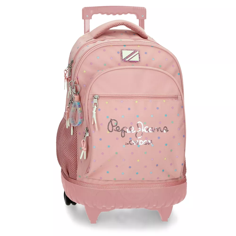 Pepe Jeans - Mochila De Niña Carina De 2 Ruedas Y Bolsillos Laterales barato