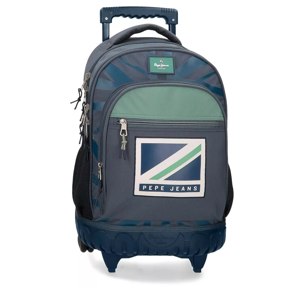Pepe Jeans - Mochila De Niño Dos Ruedas Tom Con Dos Compartimentos barato