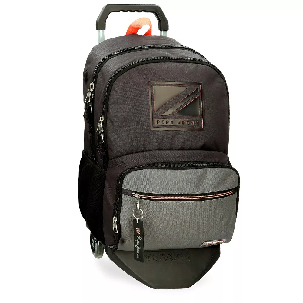 Pepe Jeans - Mochila Escolar De Niño Cody 46cm Dos Compartimentos Con Carro barato