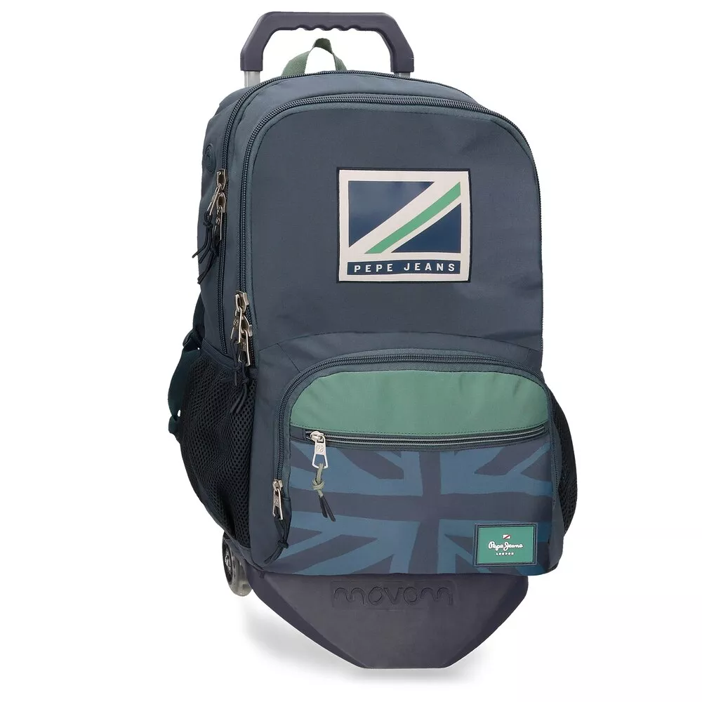 Pepe Jeans - Mochila Escolar De Niño Tom 46cm Dos Compartimentos Con Carro barato